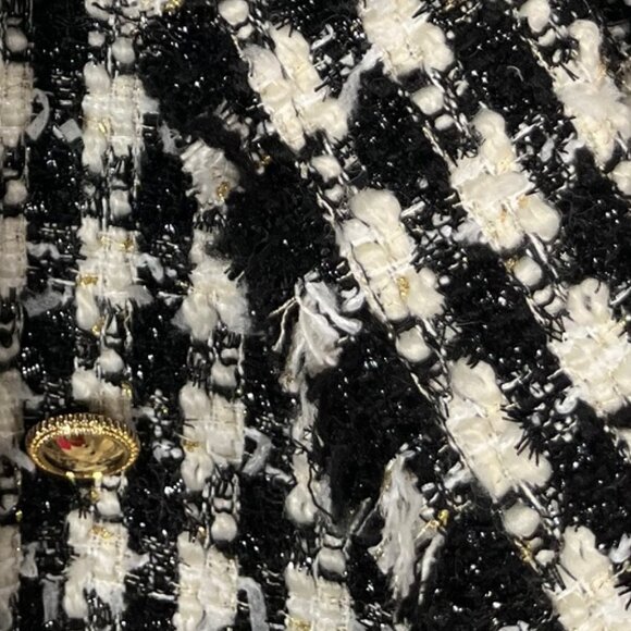 House of Harlow 1960 Tweed Cropped Blazer Jacket Size Medium - Picture 4 of 5